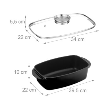 Relaxdays Braiser with Lid and Aroma Knob