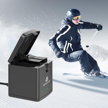Набір акумуляторів Homesuit Hero 13 з LED зарядним пристроєм (2шт) для GoPro Hero 13 Black Enduro. Акумулятори 2300mAh, USB Type-C PD3.0, швидка зарядка.