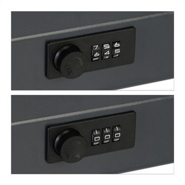 Relaxdays Gray Money Box with Number Lock
