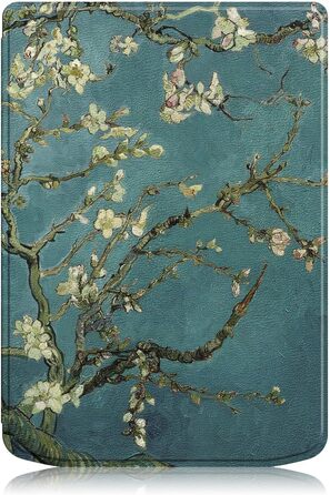 Чохол для Pocketbook Verse PB629 / Verse Pro PB634 - Flip Cover з авто-функцією сну/пробудження (квітка)