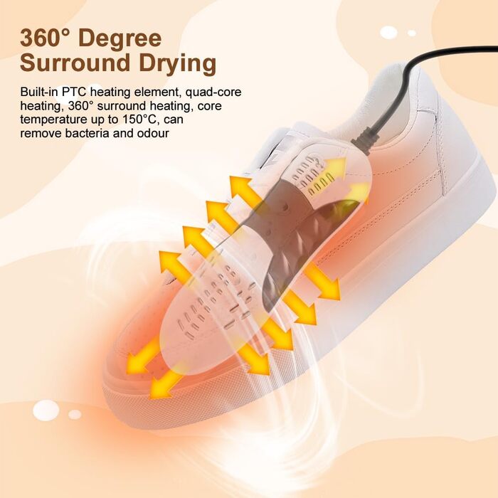 Електричний сушильник для взуття Flintronic - сушильник для черевиків, рукавиць, шкарпеток (білий)