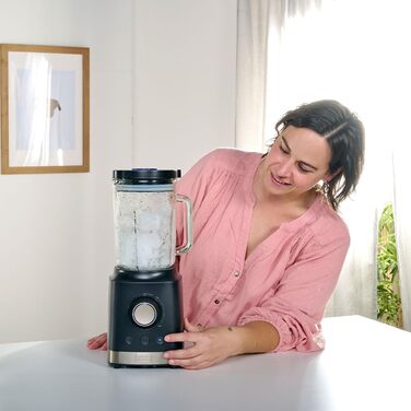 Black+Decker 2200W Stand Mixer with Glass Bowl - 2.2L, 8 Speeds, 6 Stainless Steel Blades, Ice Crush & Smoothie Maker