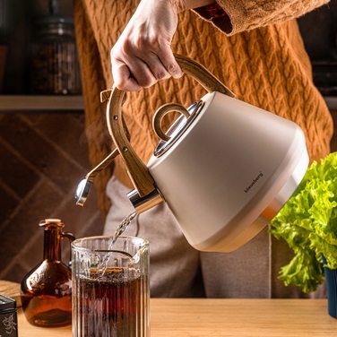 Класичний сталевий чайник Klausberg, 2,5 л, бежевий