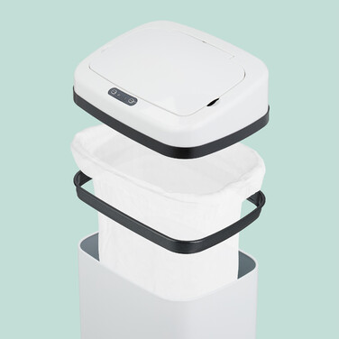 Relaxdays White Sensor Trash Can