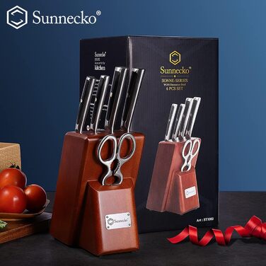 Ніж кухарський Sunnecko 18 см з дамаської сталі, 73 шари, професійний, для м'яса та риби