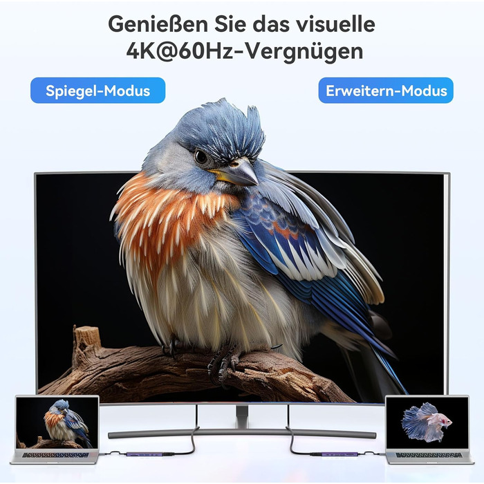 MOKiN USB-C хаб 6-в-1 з HDMI 4K, 2xUSB 3.0, USB 2.0, SD/MicroSD, для MacBook, XPS та інших пристроїв (фіолетовий)