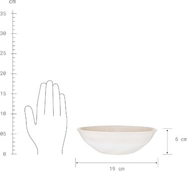 Набір посуду BUTLERS Atlantis 12 предметів: тарілки та миски | Керамічний посуд для 4 осіб | Стиль бохо, бежевий колір, для мікрохвильової печі та посудомийної машини