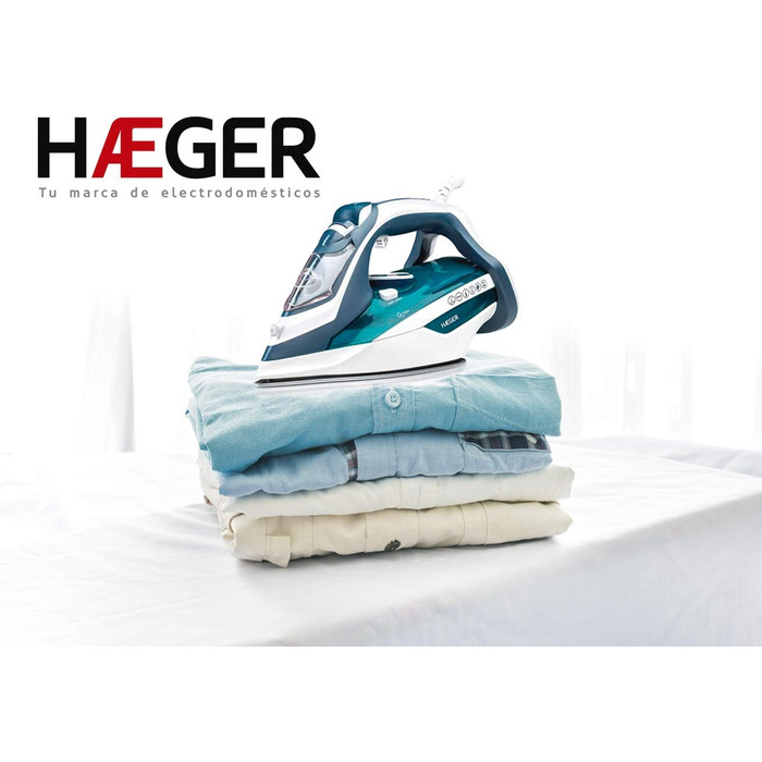 Праска HÆGER ULTRA STEAM 2800: керамічна підошва, захист від накипу та протікання, самоочищення, 2800 Вт