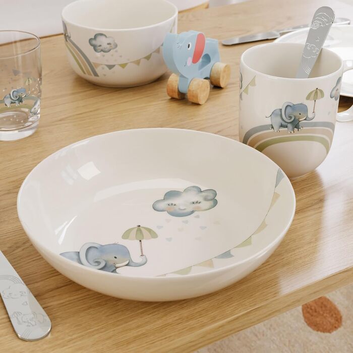 Набір дитячого столового прибору Villeroy & Boch Boho Kids (4 шт.) з нержавіючої сталі, сріблясто-платиновий, для миття в посудомийній машині