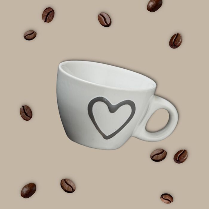 Еспресо-чашки з підставкою класичного стилю, 8 шт. - білі, сірі, коричневі, червоні. Керамічні чашки 50 мл, для італійського еспресо, придатні для миття в посудомийній машині. Чудовий подарунок.