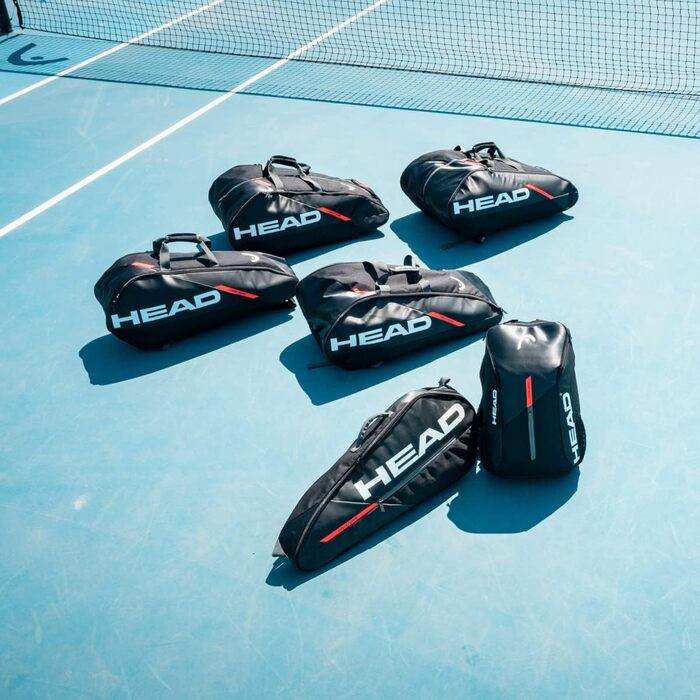 HEAD Tour Racquet Bag - Schwarz/Weiß (Schwarz/Orange) - Tennis Bag for Players