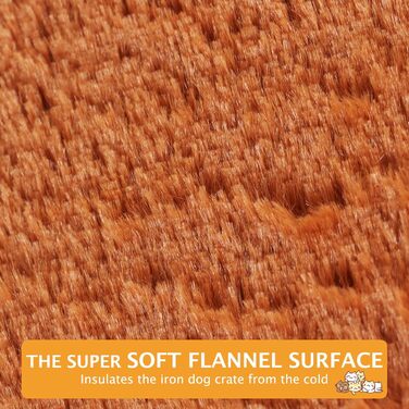 Dog Bed Soft and Warm Mat Dog Cushion Washable Cozy Reversible Pet Sofa Cushion PS085 (61x41 CM, Orange)