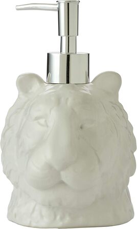 SKL Home Vern Yip Jungle Cats Toothbrush Holder, Ceramic, White (Lotion/Soap Dispenser)