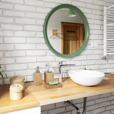 Relaxdays Bamboo Bathroom Accessories Set of 3
