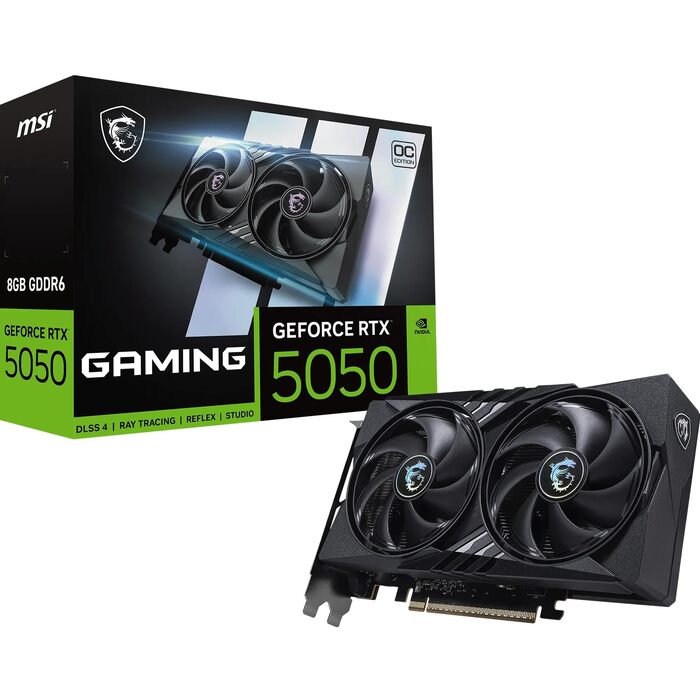 Відеокарта MSI GeForce RTX 5050 GAMING OC 8GB GDDR6, PCIe 5.0, 2602 MHz