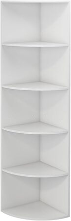 Кутова книжкова полиця Vicco Fabienne, біла, 30x60 см, 3 секції (5 секцій)