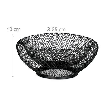 Relaxdays Double-Walled Metal Fruit Bowl