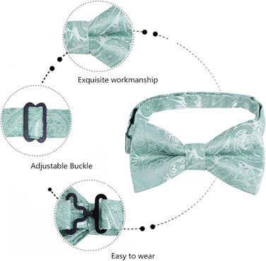 Набір аксесуарів Alizeal для чоловіків: краватка-метелик, нагрудна хустинка та запонки, колір кобальтово-синій