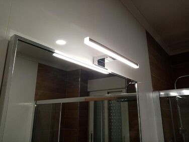 Azhien LED Mirror Light Bathroom 10W 820LM Neutral White 4000K, Slim 14mm Width 3in1 Mounting IP44 230V Wall Light Mirror Lamp 600mm, Flicker-Free Bathroom Vanity Mirror Lights (30cm)