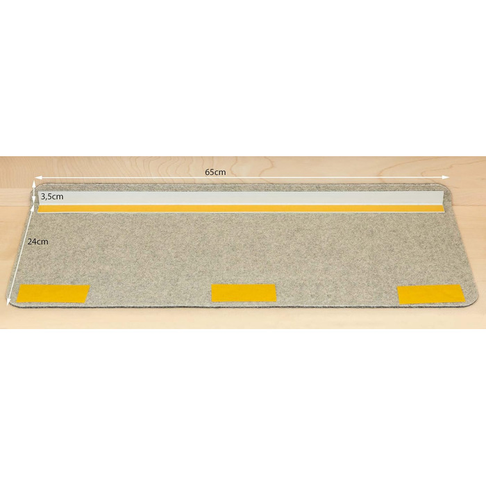 Ramon Rectangular Step Mats by Kettelservice-Metzker - Beige, No Plastic Corners