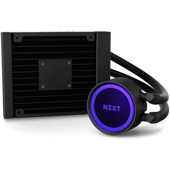 NZXT Kraken: Рідинне охолодження CPU AIO з LCD-дисплеєм та RGB підсвічуванням (120 мм, чорний)