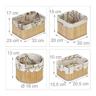 Relaxdays Storage Basket Set of 4