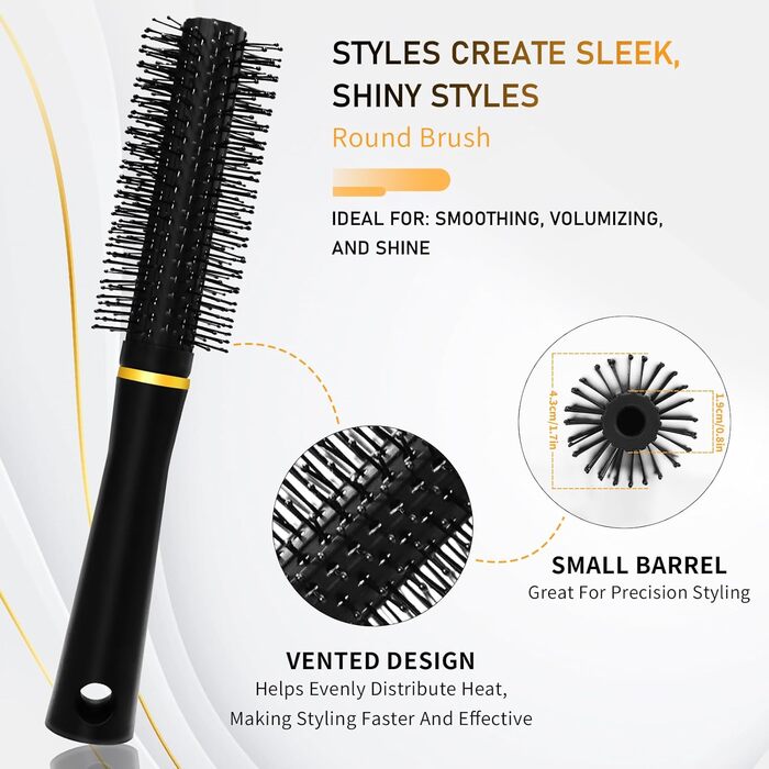 Набір гребінців для чоловічого стайлінгу DUAUI: 5 шт. для всіх типів волосся. Гребінець-щітка, гребінець для розчісування, круглий гребінець, гребінець з широкими зубцями, гребінець-хвостик. Професійні інструменти для перукарів