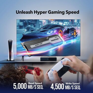 Gigastone SSD Gen4 4TB: PCIe 4.0 NVMe M.2 SSD для ПК, ноутбука, PS5 - 5000 МБ/с