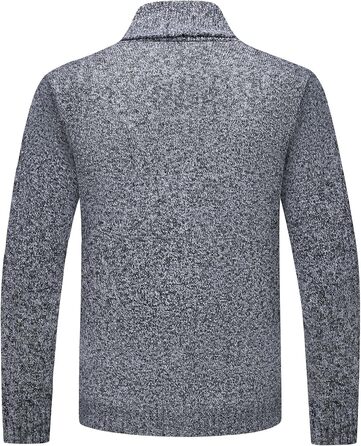 Чоловічий в'язаний пуловер з коміром-стійкою, однорядний, стильний в'язаний жакет для осені та зими (темно-сірий, S)