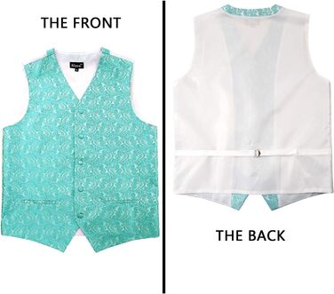 Чоловіча краватка-метелик Alizeal з візерунком пейслі та кишеньковим хустиною, 3XL, блакитний