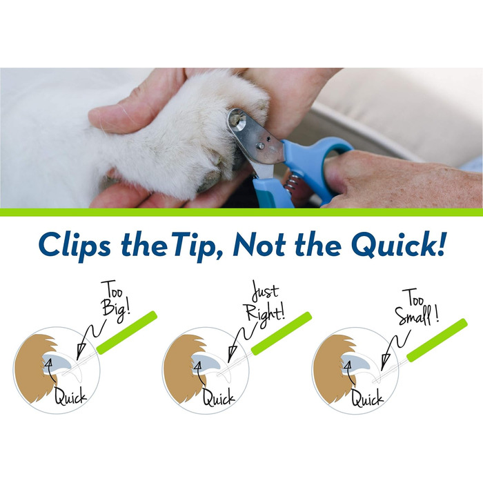 Кліпер Zen для обрізання нігтів домашніх тварин: безпечний, обрізає лише кінчик нігтя (блакитний, 5 мм)