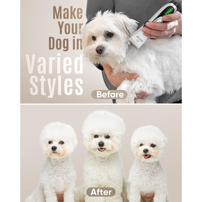 Професійна машинка для стрижки собак та котів oneisall Leise, для щільного хутра, потужний мотор, золото