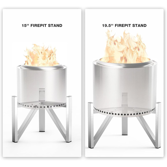 Підставка для вогнища Onlyfire з нержавіючої сталі для Solo Stove Ranger 38,1 см і Bonfire 49,5 см, аксесуари для вуличних камінів, інструменти для фаєрпітів