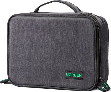 UGREEN Electronics Travel Cable Bag Universal Travel Cable Organizer Electronics Accessories Case 2-Layer Large Electronics Accessories Bag for Cables, Charger, Power Bank, Tablet