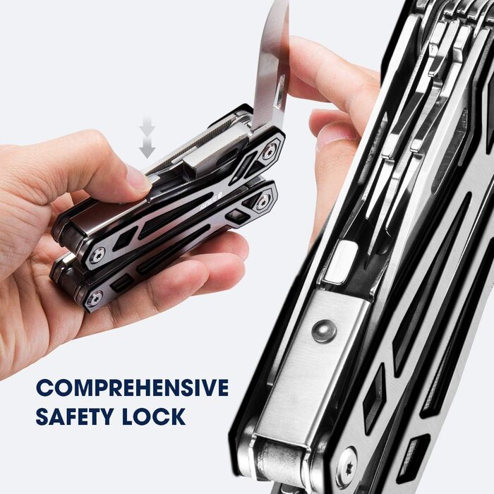 BIBURY Multitool - Titanium Multi-Tool Set with Pliers, Screwdriver, for Men & Women, Outdoor, Camping, Hunting, Fishing & Hiking
