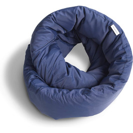 Подушка для подорожей Huzi Design Infinity, ортопедична, м'яка, для шиї, для офісу та літака, темно-синя
