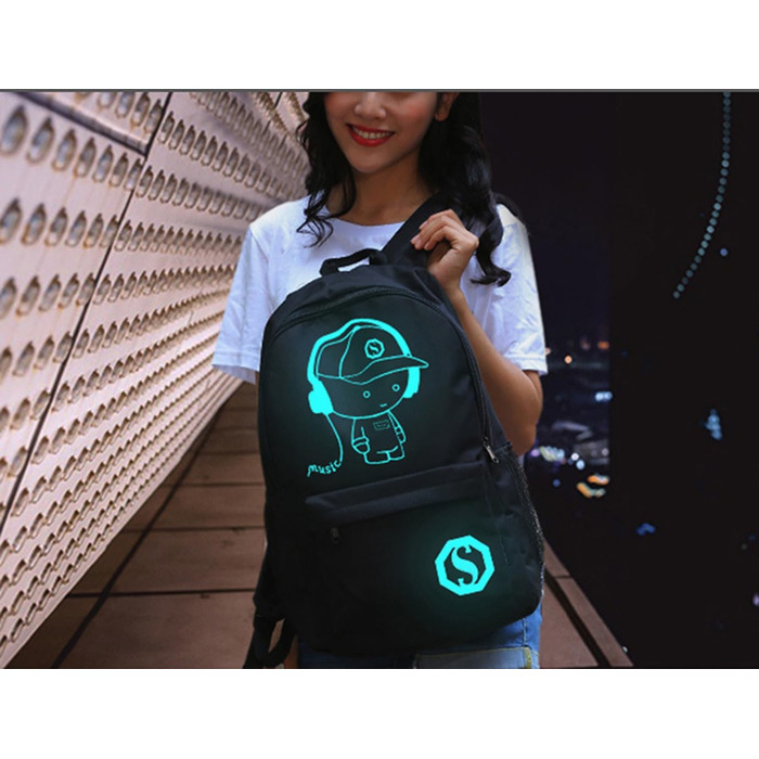 Шкільний рюкзак унісекс, легкий водонепроникний рюкзак для підлітків, чорний