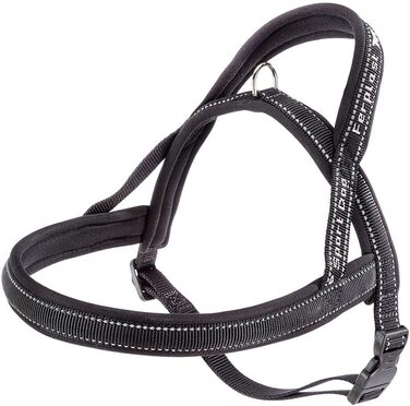 Шлейка для собак Ferplast Sport Dog, середнього розміру, сіра, з м'якою підкладкою та світловідбиваючими швами, надійний замок