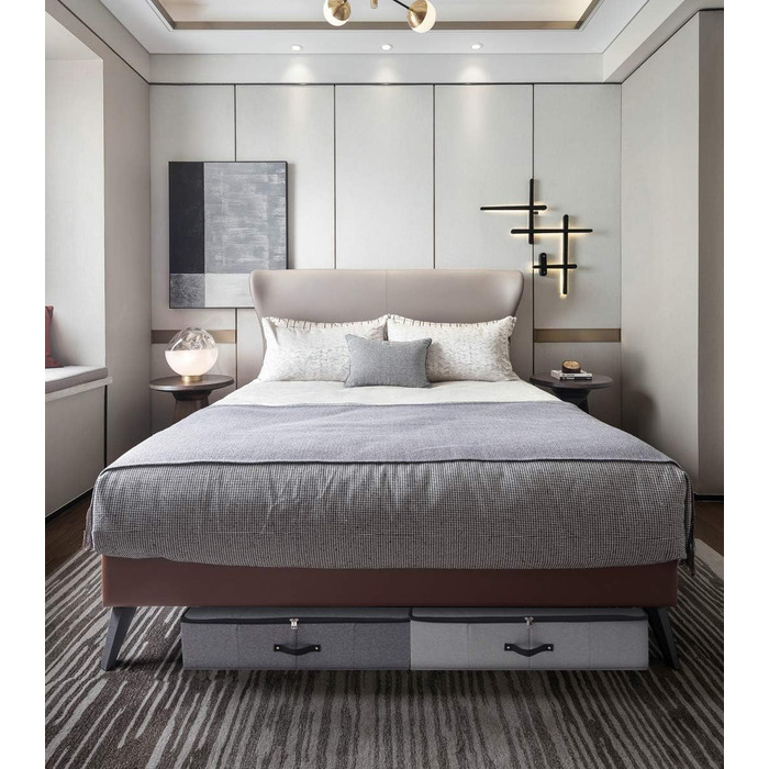 Складана коробка для зберігання під ліжком, 90x42x18 см, чорно-сіра. Органайзер для ковдр, одягу, постільної білизни. Підходить для спальні та шафи.