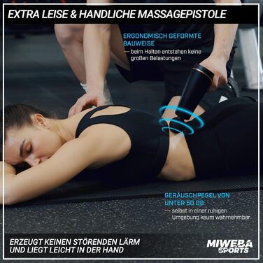 Масажер для м'язів Miweba Sports MM200 | Масажна пістолета з LCD-дисплеєм та 6 насадками