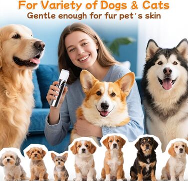 Набір машинок для стрижки собак Ninonly 4-в-1 Тиха, акумуляторна машинка для собак та котів з 4 насадками для тіла, лап, очей, вух. Тример для лап собак (Gunmetal)