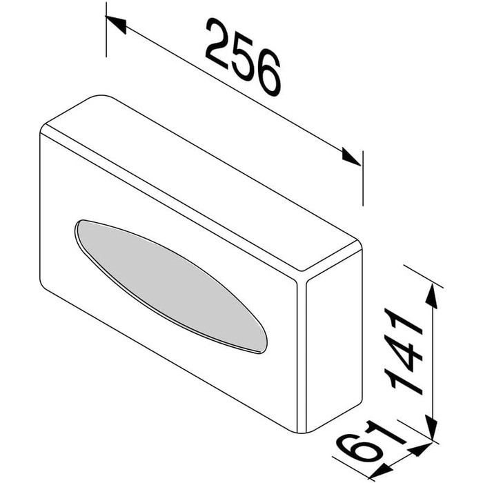 Geesa Kleenex Box, freestanding or for wall mounting, chrome-plated ABS, silver