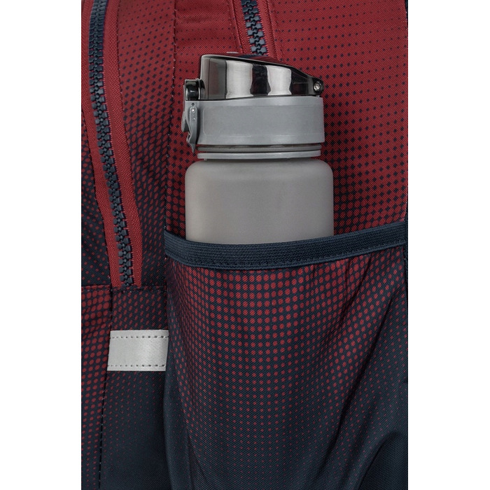 Багатовідсінковий шкільний рюкзак CoolPack, 21 л (червоний, синій)