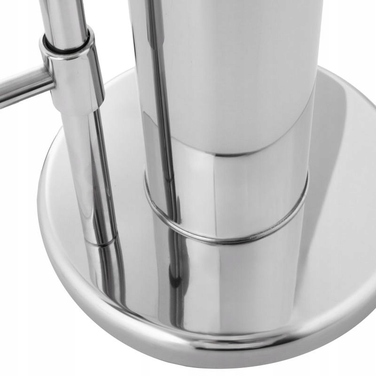 Набір для ванної кімнати Yoka: підставка з тримачем для туалетного паперу та йоржик, хром