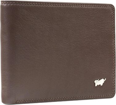 BRAUN BÜFFEL - Men's Wallet made from genuine cowhide Golf 2.0 - Slim card and cash holder with 4+3 card slots - Timeless classic wallet with coin pocket - Elegant Brown