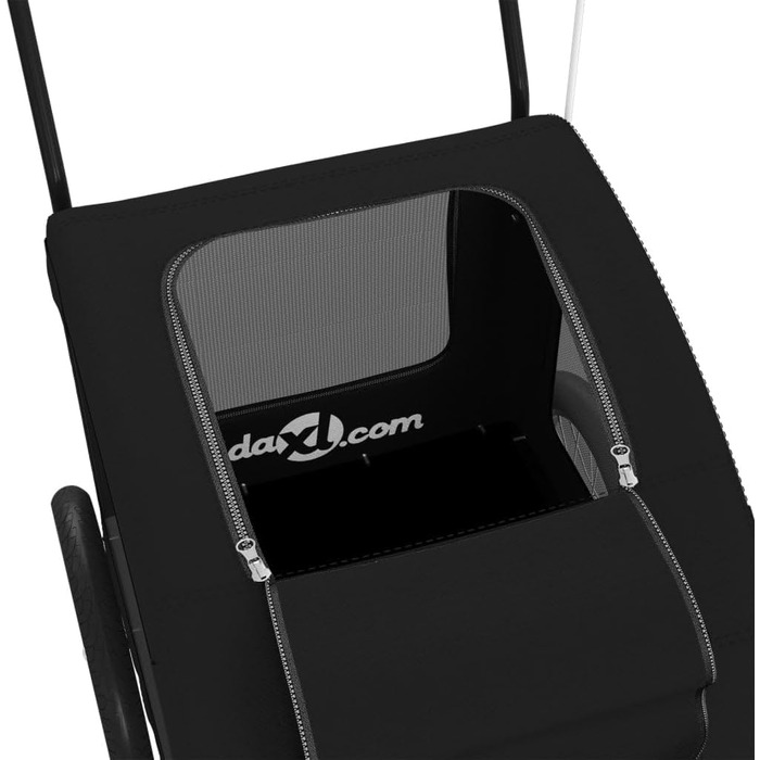 Фургон для собак VidaXL - чорний, 30 кг, Oxford-Gewebe, з прапором та відбивачами