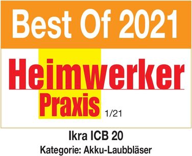 IKRA Battery Axial Leaf Blower ICB 20, ergonomic, compact, lightweight, including battery and charger