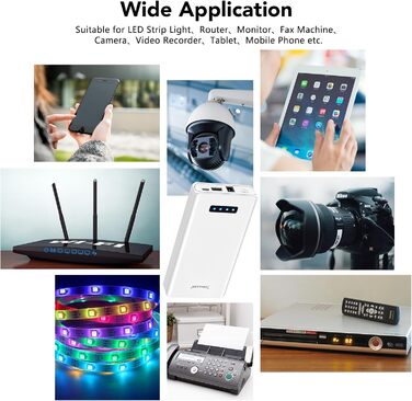 Power Bank NASTIMA 12V 5200mAh з трьохвидим виходом (USB-A, USB-C, DC) для LED, CCTV, камер та ін.