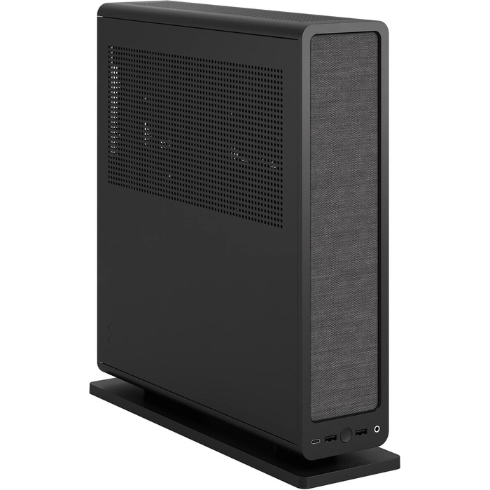 Корпус Fractal Design Ridge Black Mini-ITX для ігрового ПК з PCIe 4.0, 2 вентилятори 140мм PWM, USB Type-C