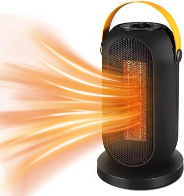 Електричний обігрівач: енергозберігаючий, 1200W, керамічний PTC, з захистом від перегріву та перекидання. 6 режимів, термостат, для дому та офісу